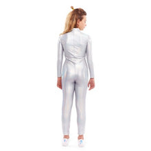 Cargar imagen en el visor de la galería, Disfraz Mono Metálico para Niña con Cierre Frontal y Cremallera - Mono Metálico de Juego y Fiesta para Infantil