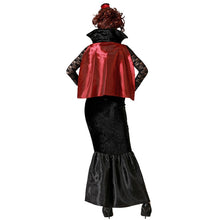 Cargar imagen en el visor de la galería, Disfraz Vampiresa Vestido Negro Adulto Mujer Para Halloween Carnaval Fiesta Teatro