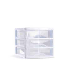 Cargar imagen en el visor de la galería, Cajonera Plastico Sobremesa disponibles en 2, 3 y 4 cajones para escritorio y oficina almacenamiento de sobremesa Color Blanco Negro