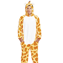 Cargar imagen en el visor de la galería, Disfraz Pijama Jirafa Adulto Unisex Para Carnaval Fiestas