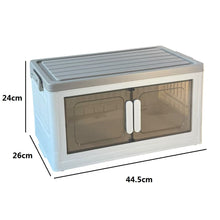 Cargar imagen en el visor de la galería, Organizador Apilable con Ruedas X1 – Caja de Almacenaje con Puertas Frontales 44,5x26x24 cm