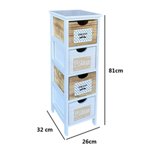 Cargar imagen en el visor de la galería, Mueble Sinfonier Cajonera Cómoda de Madera Vintage y Blanco para Habitación Decoracion a la Casa