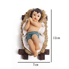 Cargar imagen en el visor de la galería, Niño Jesus En Cuna Resina 12cm 12x7x5cm Figura Decoracion Navidad Belen