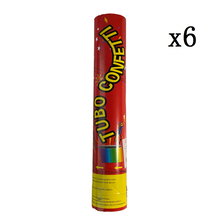 Cargar imagen en el visor de la galería, Cañón de Confeti Tubo Confetti para Fiesta Celebraciones Multicolor Metal Metalico 27 - 77 cm