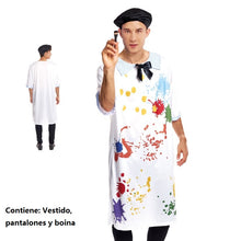 Cargar imagen en el visor de la galería, Disfraz Pintor Unisex Hombre Mujer Adulto para Halloween Carnaval Teatro