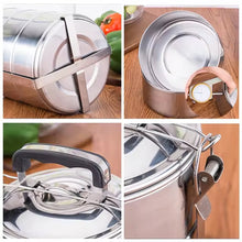 Cargar imagen en el visor de la galería, Fiambrera Redonda Con Tapa Quttin Acero Inoxidable (ø 17 Cm)