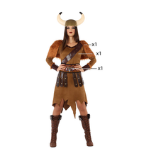 Cargar imagen en el visor de la galería, Disfraz Vikinga Mujer Adulto para Carnaval Fiesta Teatro