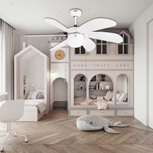 Cargar imagen en el visor de la galería, Ventilador de techo con luz Led, 6 aspas, Utrasilencioso, 3 velocidades de ventilación, 81 cm de diámetro, 70 W - Gerimport