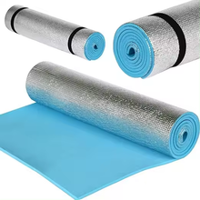 Cargar imagen en el visor de la galería, Esterilla Camping aislante Eva+Aluminio-Tapete de Espuma - Campamento, Senderismo, Picnics, Playa 180 x 50 x 0.6 cm