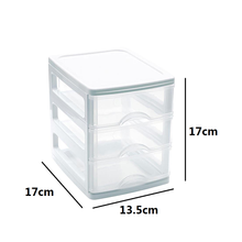 Cargar imagen en el visor de la galería, Cajonera Plastico Sobremesa para objetos pequeños cajones para escritorio y oficina almacenamiento de sobremesa Color Blanco Negro Plastic forte