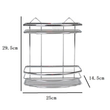 Cargar imagen en el visor de la galería, Estantería de Baño de Hierro Cromado – Almacenaje de Pared para Gel, Champú y Accesorios