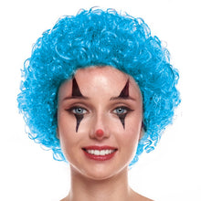 Cargar imagen en el visor de la galería, Peluca de Payaso Rizos Negro o Muticolor (70 g) Para Fiesta de Carnaval Halloween Cumpleaños Teatro