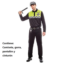 Cargar imagen en el visor de la galería, Disfraz Policía Local Profesiones Hombre Adulto Fiesta Carnaval Halloween Teatro