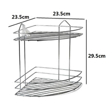 Cargar imagen en el visor de la galería, Estantería de Baño de Hierro Cromado – Almacenaje de Pared para Gel, Champú y Accesorios