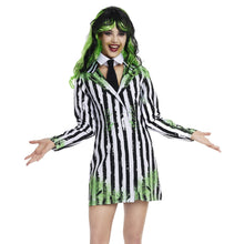 Cargar imagen en el visor de la galería, Disfraz Fantasma Presidiaria Bicolor Mujer Adulto para Halloween Carnavl Teatro