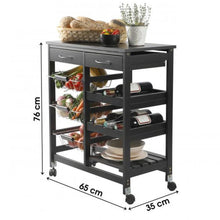 Cargar imagen en el visor de la galería, Mueble de Cocina Carro verdulero frutero, 3 cestos, 1 baldas, 2 botellero , 2 cajones, Mueble Para Cocina