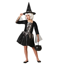 Cargar imagen en el visor de la galería, Disfraz Bruja Surtido Niña, Bebé Vestido Creativo Y Personalizado Perfecto Estilo Sombrero De Punta Misterioso Fantasía Traje Hechicera Mágica Malvada Encantadora Clásica Para Halloween Carnaval Teatro