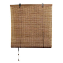 Cargar imagen en el visor de la galería, Persiana Enrollable de Bambú Natural Marrón | Estor de Bambú para Ventana y Puerta | Cortina Decorativa con Cuerda Ajustable