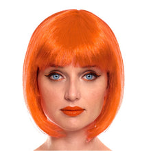 Cargar imagen en el visor de la galería, Peluca Corte Bob Flequillo Rubia Castaña Accesorios de Disfraces Fiesta Carnaval