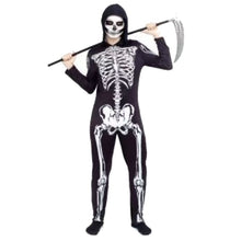 Cargar imagen en el visor de la galería, Disfraz Esqueleto Hombre Adulto reactivo a la luz utravioleta para Halloween Carnaval Teatro Discoteca