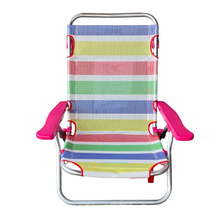 Cargar imagen en el visor de la galería, Silla Tumbona plegable de playa 5 Posiciónes con estructura de aluminio y tejido textilen, transpirable y fresco