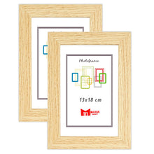 Cargar imagen en el visor de la galería, Maxia Market Marco Foto Color Haya Hecho Madera, Ancho de Bastidor 2 cm con Acabado Elegante