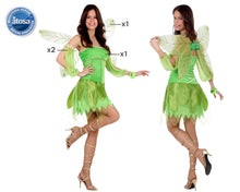 Cargar imagen en el visor de la galería, Disfraz Hada Verde Mujer Adulto para Carnaval Fiesta Teatro