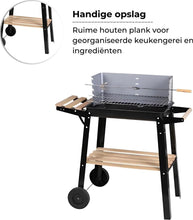 Cargar imagen en el visor de la galería, Elite - Barbacoa de Carbón Rectangular con 2 Ruedas y Patas (82.5 X 33 X 84 CM)