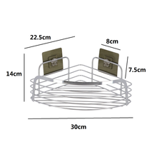 Cargar imagen en el visor de la galería, Accesorios para el baño Cesta Estante Rectangular, Jabonera, Portarollo, Gancho de Acero Inoxidable Con Tarjeta Adhesivo 3M - Tendance