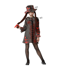 Cargar imagen en el visor de la galería, Disfraz Muñeca Vudú niña Infantil Para holloween Carnaval Teatro
