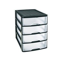 Cargar imagen en el visor de la galería, Cajonera Plastico sobremesa de 2,3,4 cajones blanco , negro