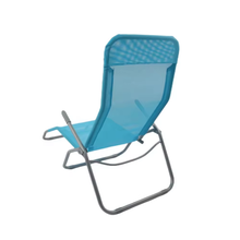 Cargar imagen en el visor de la galería, Tumbona reclinable con 2 posiciones, tubos de acero y textil, Tumbona plegable para Patio Terraza Piscina Jardín