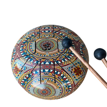 Cargar imagen en el visor de la galería, Tambor de LENGÜETA de Metal 21,5CM Tambor de lengua, 8 notas, instrumento de percusión con bolsa de transporte