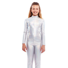 Cargar imagen en el visor de la galería, Disfraz Mono Metálico para Niña con Cierre Frontal y Cremallera - Mono Metálico de Juego y Fiesta para Infantil