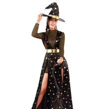 Cargar imagen en el visor de la galería, Disfraz Bruja Estrellas Mujer Adulto Para Halloween Carnval Teatro