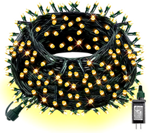 Cargar imagen en el visor de la galería, Guirnalda de Luces LED para Navidad de cable Verde - 8 funciones; Ideal para decorar árboles tanto en interiores como exteriores