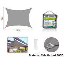 Cargar imagen en el visor de la galería, Toldo de Vela Sombra rectangular + bolsa, Protección Rayos UV, Toldo Resistente e Impermeable para Patio Exteriores, Jardín (copia)