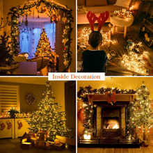 Cargar imagen en el visor de la galería, Guirnalda de Luces LED para Navidad de cable Verde - 8 funciones; Ideal para decorar árboles tanto en interiores como exteriores