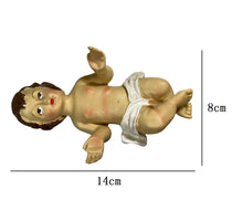 Cargar imagen en el visor de la galería, Niño Jesus En pajas Resina Para Belén Nacimeinto Pesebre Figura de Decoracion Navidad14cm 14x8x5cm