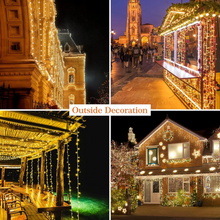 Cargar imagen en el visor de la galería, Guirnalda de Luces LED para Navidad de cable Verde - 8 funciones; Ideal para decorar árboles tanto en interiores como exteriores