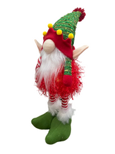 Cargar imagen en el visor de la galería, Muñeco Elfo de Navidad con luz LED Ilumina Cuerpo, Figura Enano de Elfo de Navideño Para Decoración 17x11x43cm de Navadad