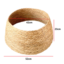 Cargar imagen en el visor de la galería, Base de Árbol de Navidad Pie Junco Naturaleza Cesta de Junco para Base de Árbol de Navidad Decoracion Navidad