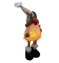 Cargar imagen en el visor de la galería, Muñeco Elfo de Navidad con luz LED Ilumina Cuerpo, Figura Enano de Elfo de Navideño Para Decoración 17x11x43cm de Navadad