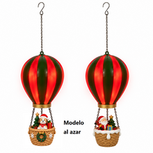 Cargar imagen en el visor de la galería, Globo Navideño con Luz LED Colgante 27,5 cm – Adorno de Navidad Rojo y Verde, 2 Modelos Surtidos