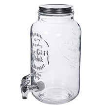 Cargar imagen en el visor de la galería, Tarro dispensador con grifo y tapa Volga 4 Litro Cristal Bebida