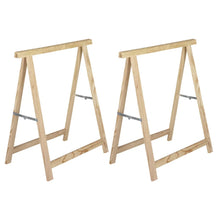 Cargar imagen en el visor de la galería, Caballete Plegable de Madera Pino Natural Pack de 2 Unidades