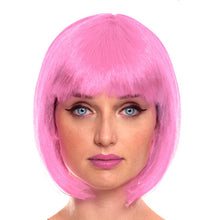 Cargar imagen en el visor de la galería, Peluca Corte Bob Flequillo Rubia Castaña Accesorios de Disfraces Fiesta Carnaval