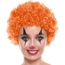 Cargar imagen en el visor de la galería, Peluca de Payaso Rizos Negro o Muticolor (70 g) Para Fiesta de Carnaval Halloween Cumpleaños Teatro