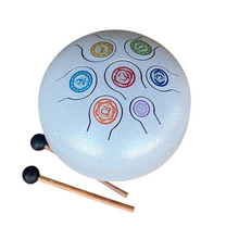 Cargar imagen en el visor de la galería, Tambor de LENGÜETA de Metal 21,5CM Tambor de lengua, 8 notas, instrumento de percusión con bolsa de transporte