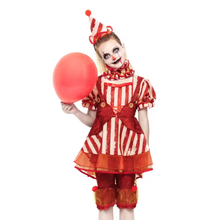 Cargar imagen en el visor de la galería, Disfraz Payasa Loca Niña Infantil Para Halloween Carnaval Teatro